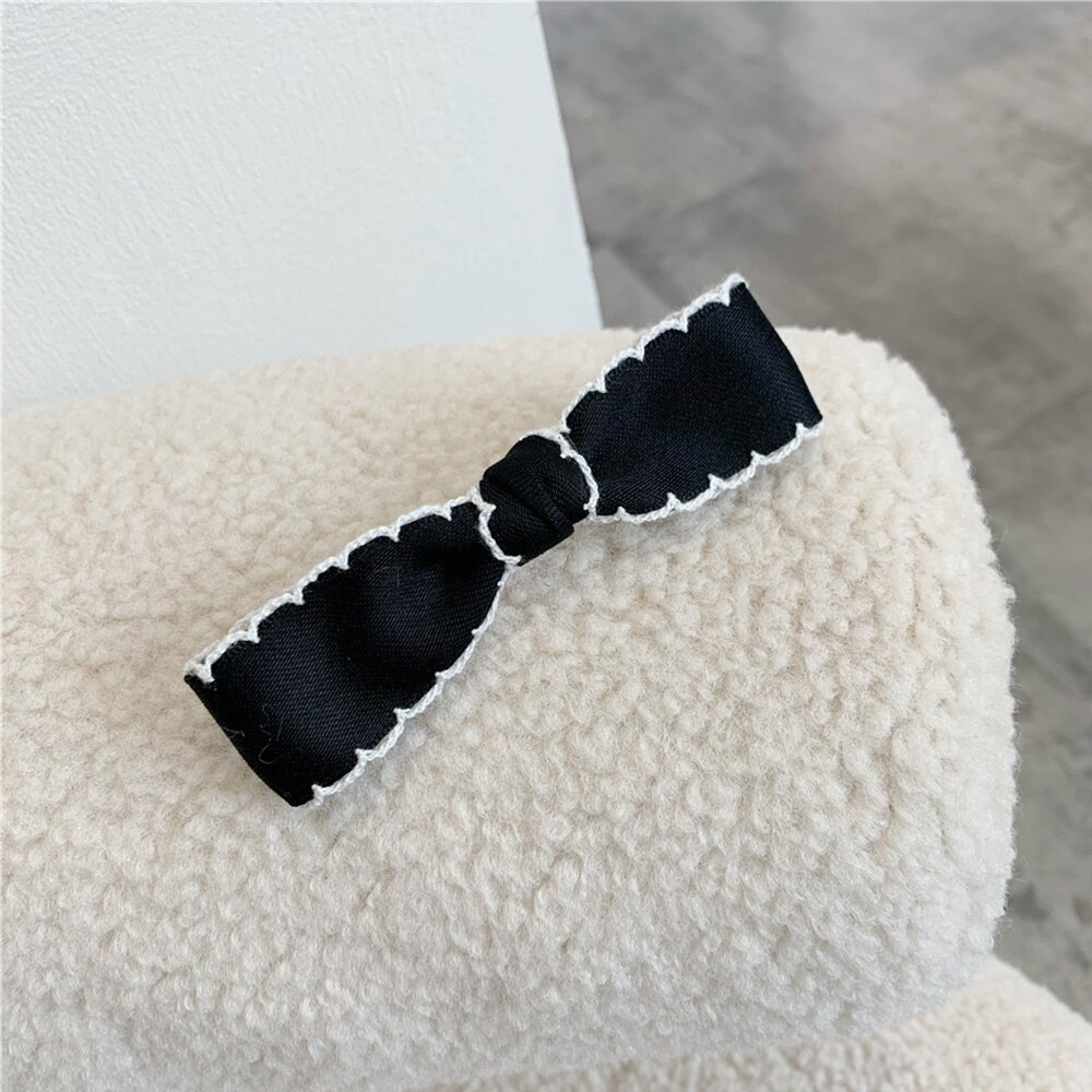 Accesorios para el cabello para niña y mujer, Blanco Simple de , diadema negra, pinza para el pelo, capucha para el pelo coreana: 1