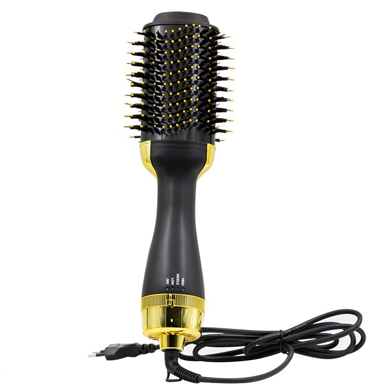 1000W asciugacapelli spazzola asciugacapelli e volumizzatore piastra per capelli arricciacapelli pettine rullo One Step asciugacapelli elettrico a ioni GH4: Oro / Gli Stati Uniti