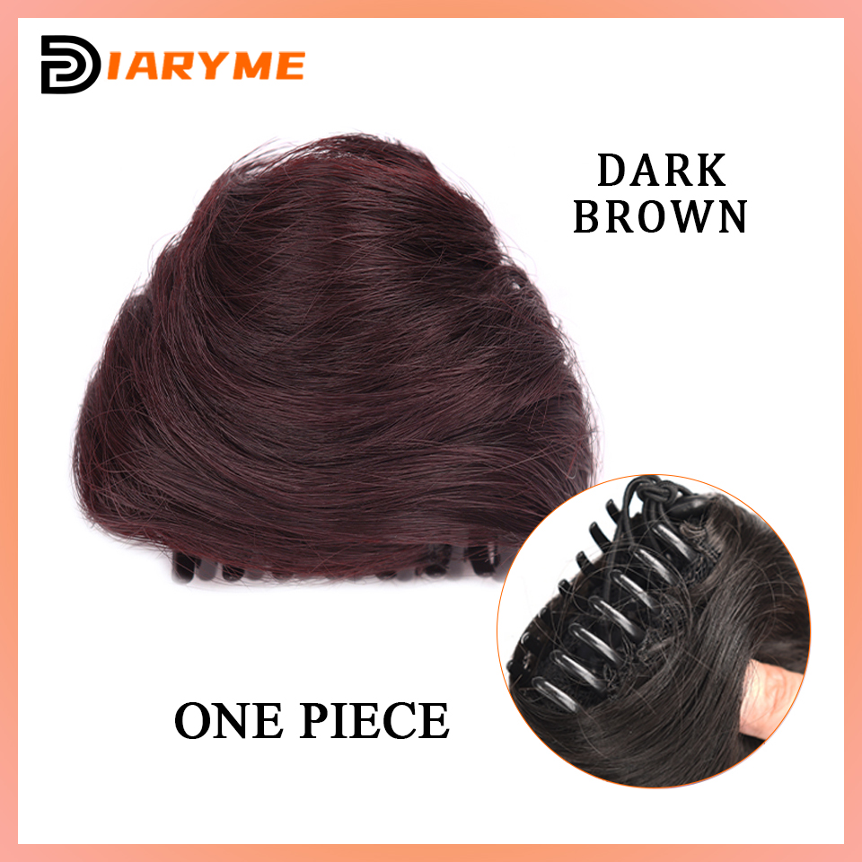 Cosplay Mini Hair Buns Synthetic Chignon Hair Extention Hair Bun Meatball Head Hair Accessories Clip-in Updo Donut Bun heat resi