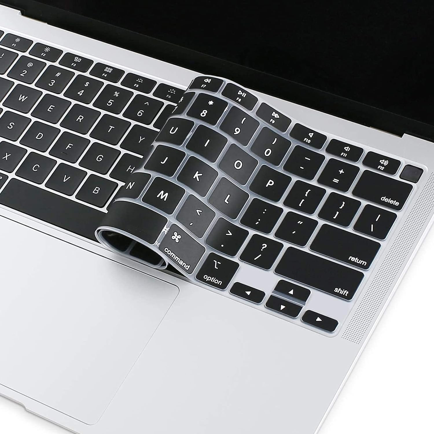 Keyboard Cover For MacBook Air 13 inch Release A2337 M1 A2179 with Touch ID Waterproof Protective Silicone Skin