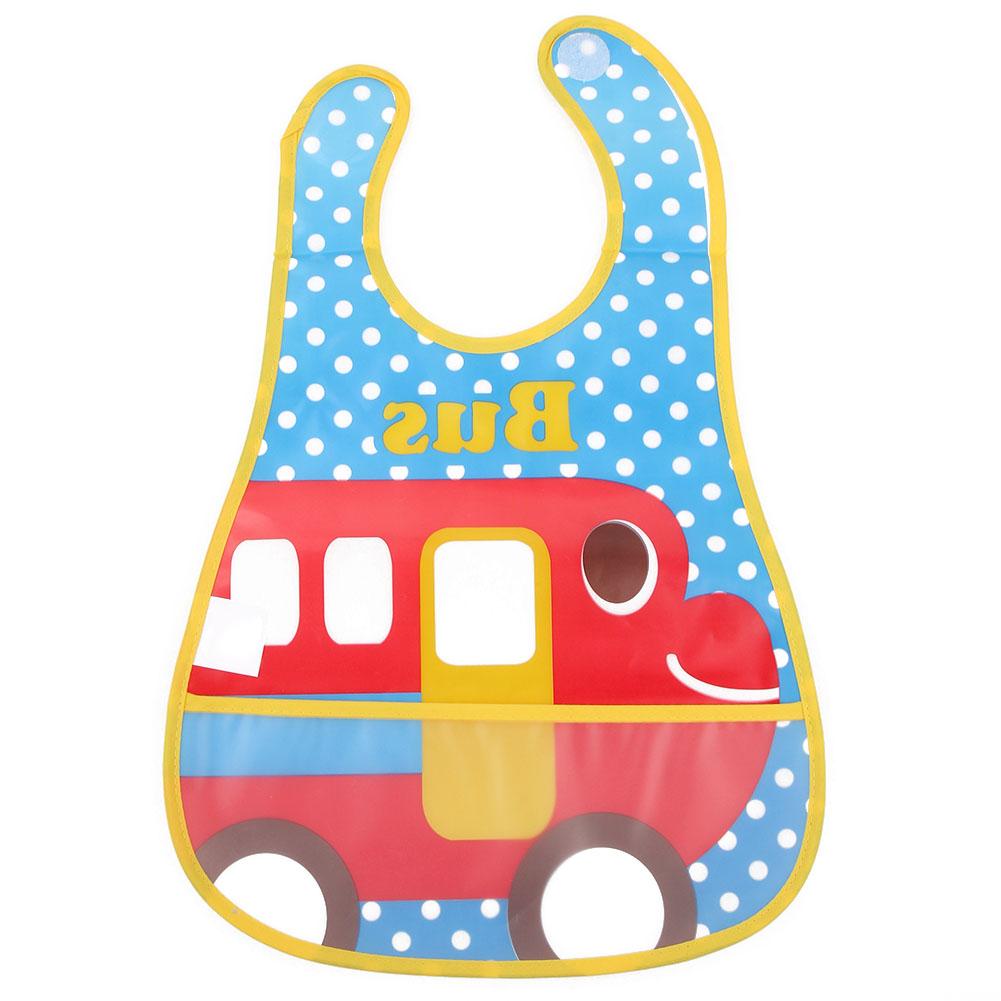 Babadores de bebê babadores de grau alimentício babador macio confortável saliva toalha à prova de óleo almoço bebê crianças babador acessórios de alimentação ajustável: Bus