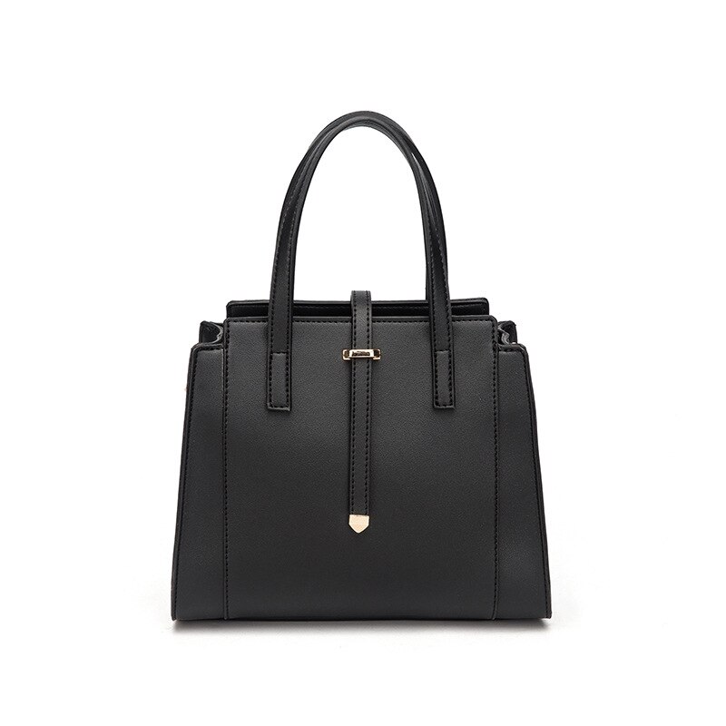 Lelie Koningin Vrouwen Vintage Crossbody Tas Grote Capaciteit Handtas Solid Pu Vrouwelijke Sac Dames Tassen: Black