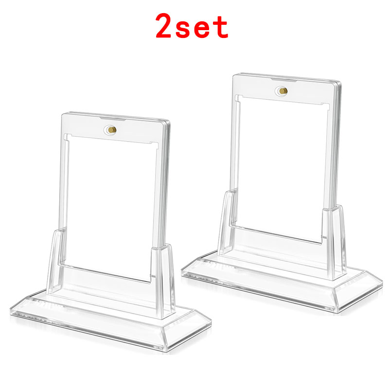 Set 35PT Kartenhalter, magnetisch, Acryl, Stützschutz, Hartplastikhüllen, Sammelvitrine, Baseball, Fußball, Sportkarten: Acht