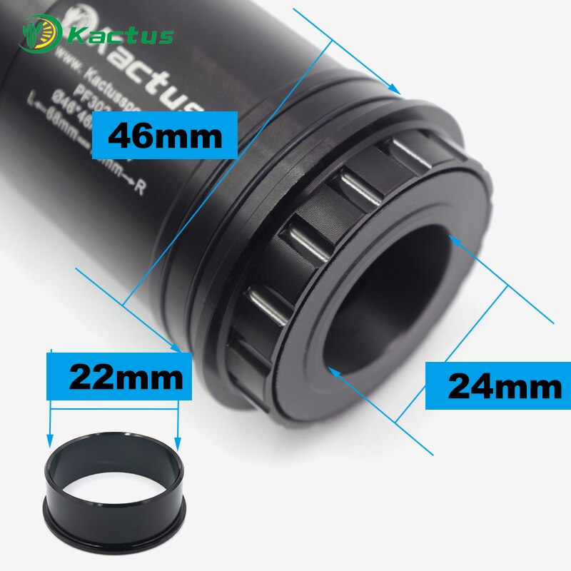 Kactus tech pressfit lock cykel bundbeslag  bb30 to 22 24 press fit keramiske lejer bundbeslag 68 73 kranksæt bb dele