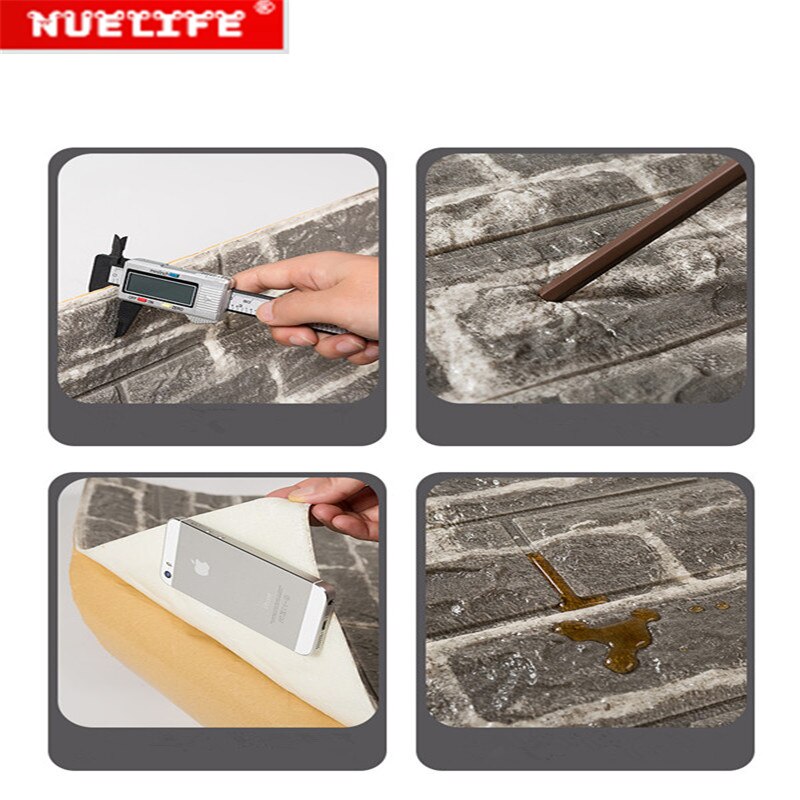 Retro brick pattern waterproof and moisture-proof bar wall sticker anti-collision soft bag background self-adhesive wallpaper