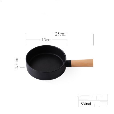 round handle pasta dish simple household dishes dessert plate Western steak cutlery: black S