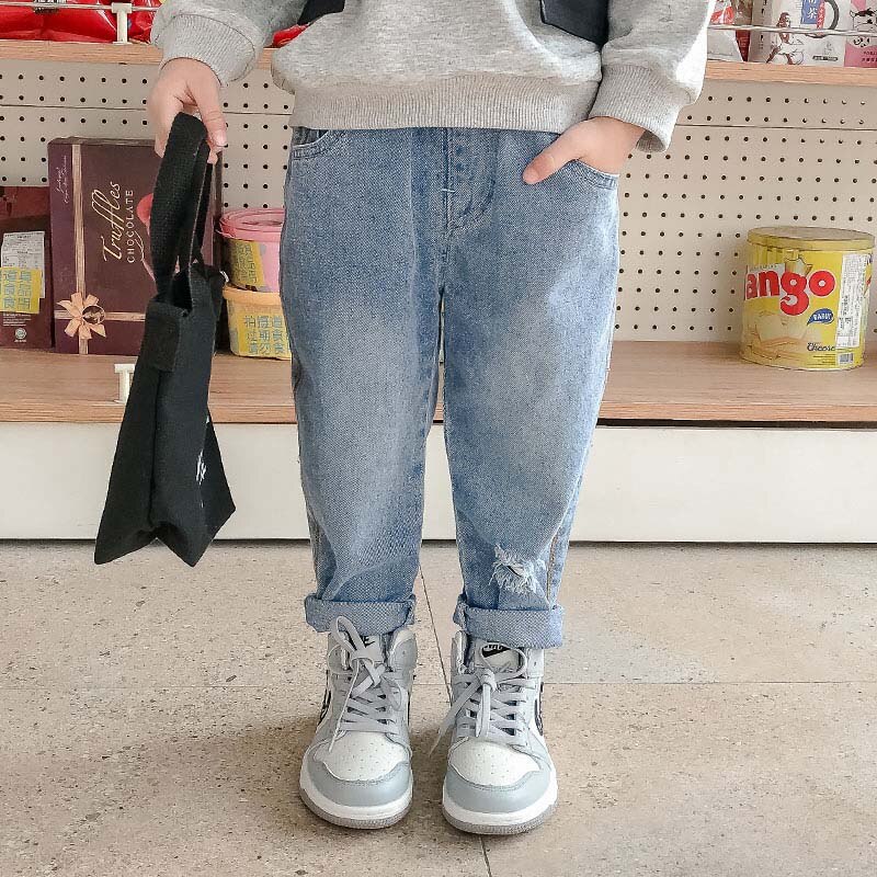 Jeans per bambini Jeans a foro per neonate primavera autunno Jeans Infantil abbigliamento Casual per bambini: 2T