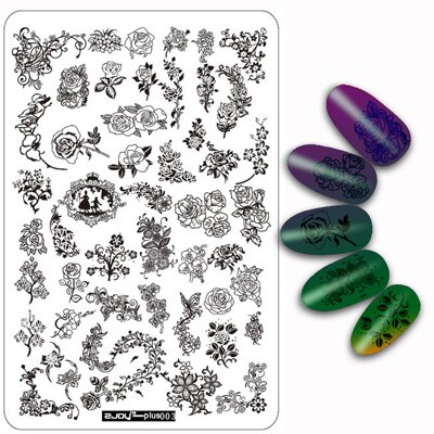 2018Big Size Decoraties Nail Stempelplaten Konad Stamping Nail Art Manicure Template Stempel Nail Gereedschap: zjoy03plu