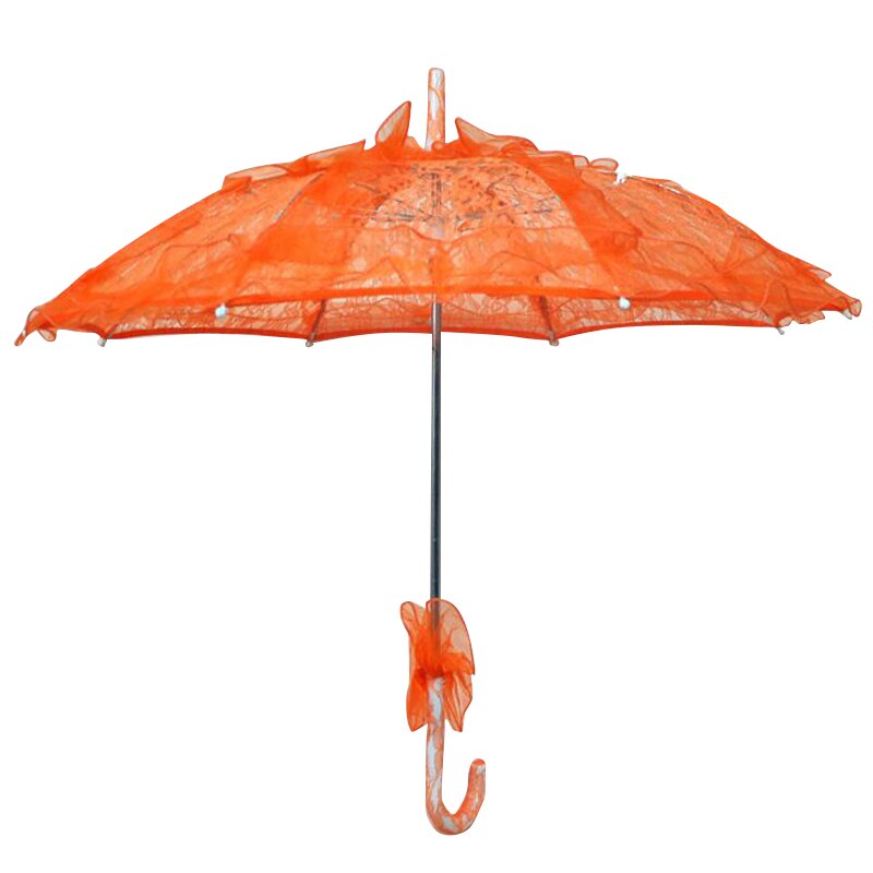 Farverig bryllup brude paraply gammel western romantisk manuel åbning fleur parasol flæser indretning blonde paraply  d30