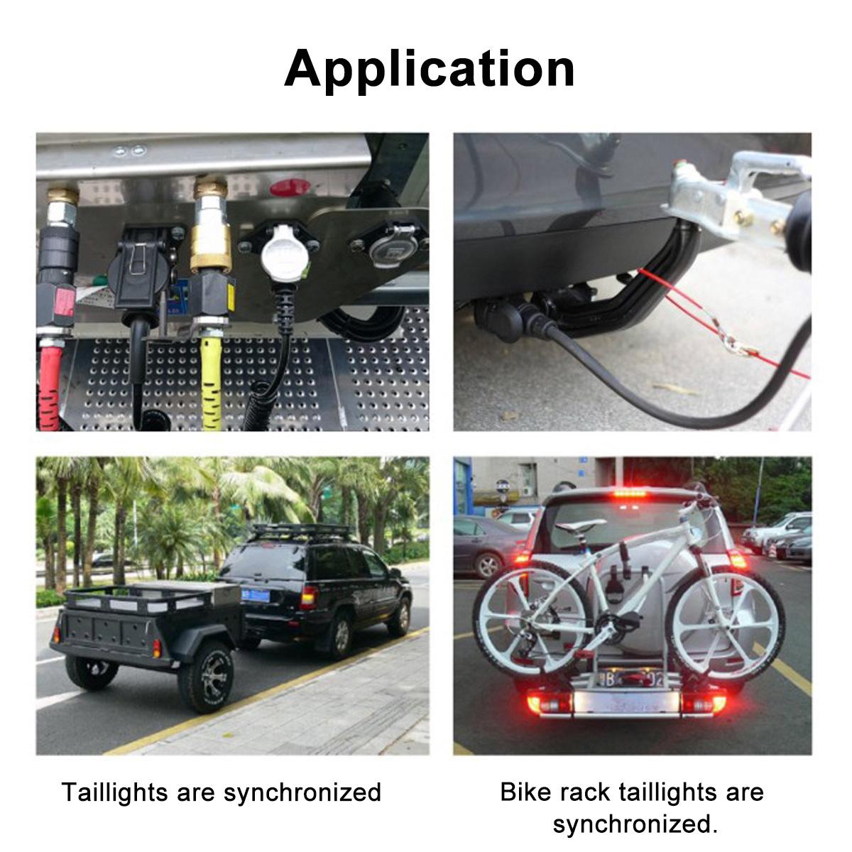 7 Pin Round Socket Durable Alloy Plug Trailer Truck Towing Electrics 12V Connect Adaptor for Caravan Car (EU Plug)