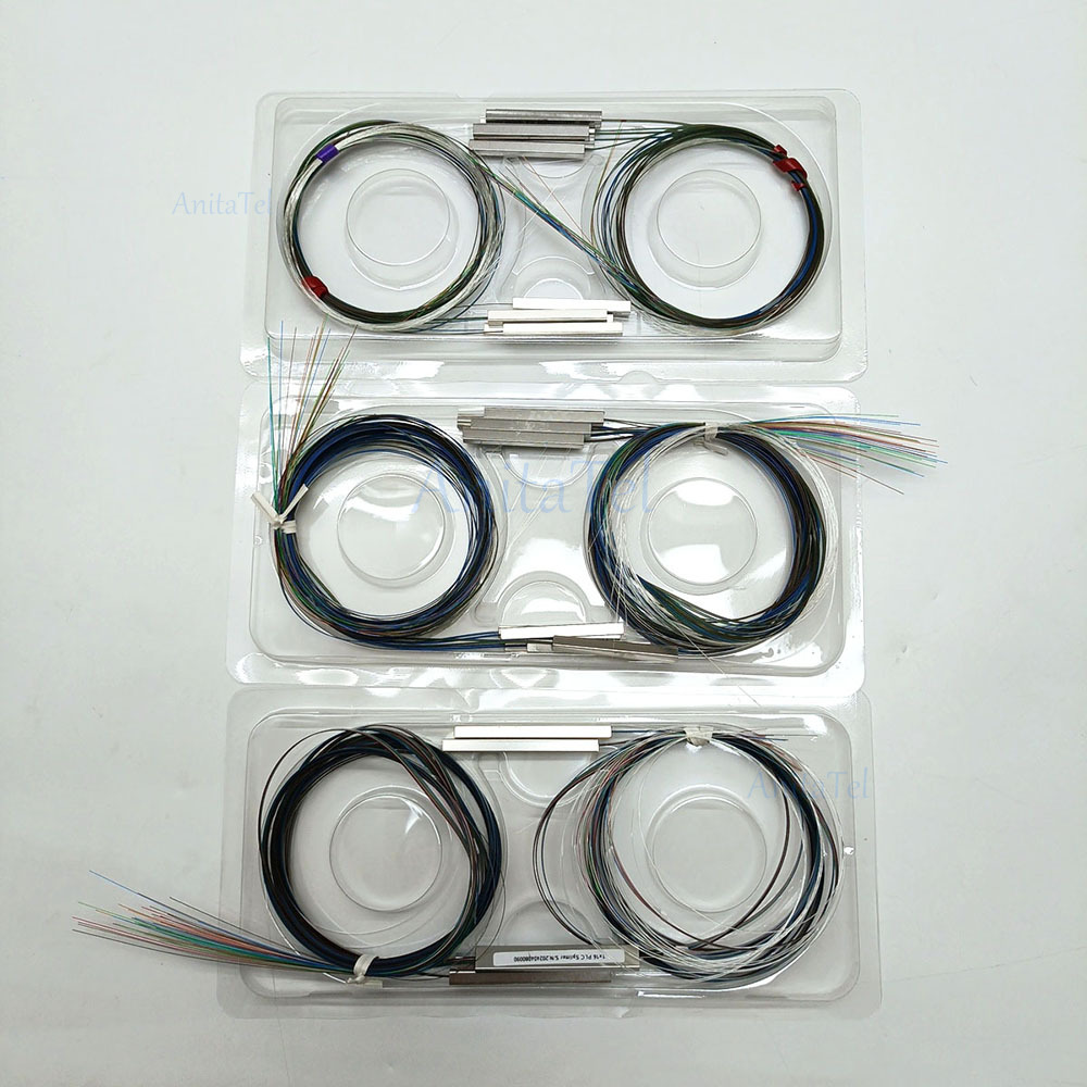 10pcs 1X2 1X4 1X8 1X16 Fiber Optic PLC Splitter Without Connector Cable 250Um 0.25Mm Mini Blockless Bare PLC Splitter