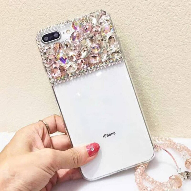 XSMYiss Bling Jewelled Rhinestone Crystal Diamond Soft Back Phone Case Cover For iphone X 5 5S SE 6 6s 7 8 Plus XR Xs Max: For iphone Xs Max