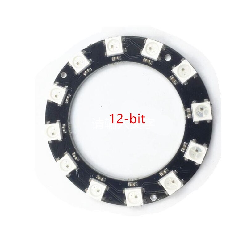 8 16 24 60 bits  ws2812 5050 rgb led intelligent full color rgb ring ontwikkelbord voor arduino  dc 5v: 12 led-ringen