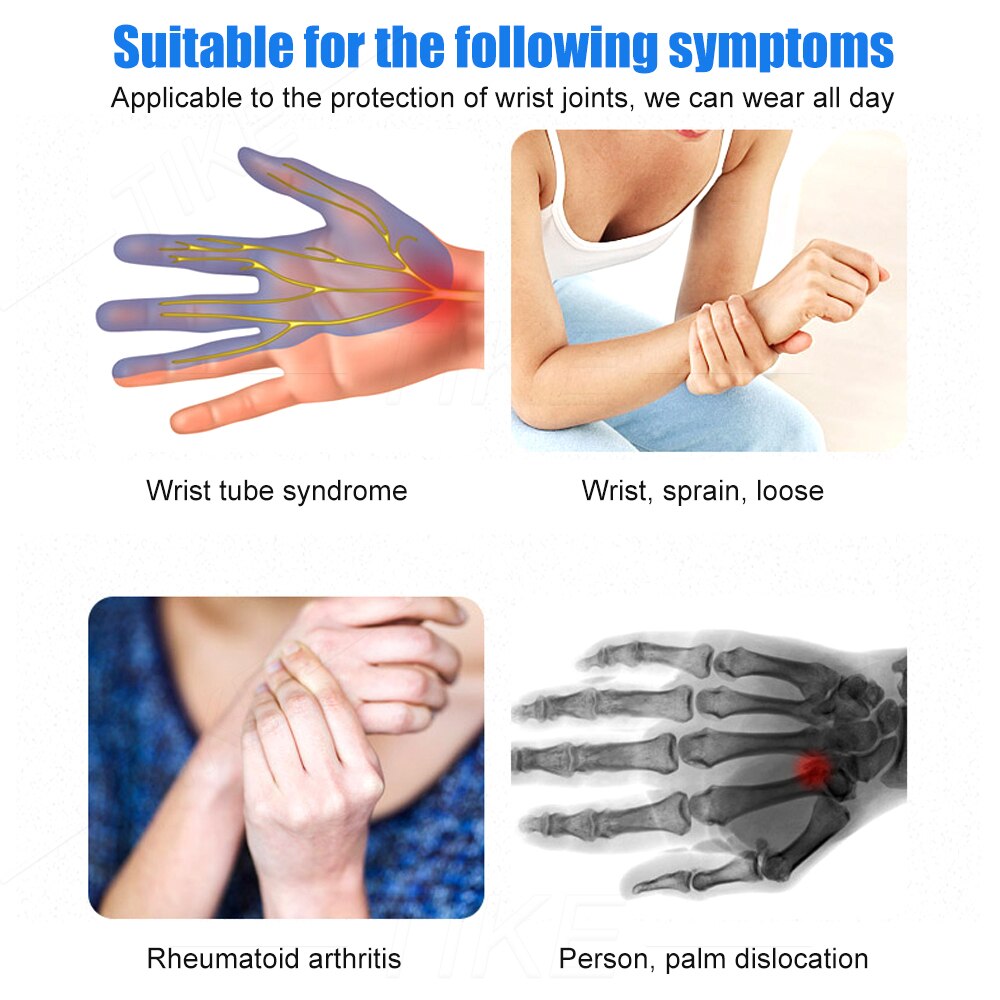 Tike Pols Hand Palm Brace Ondersteuning Met Metalen Spalk Stabilisator Voor Tendinitis Artritis Carpaal Tunnel Syndroom, Verstuikingen Stammen