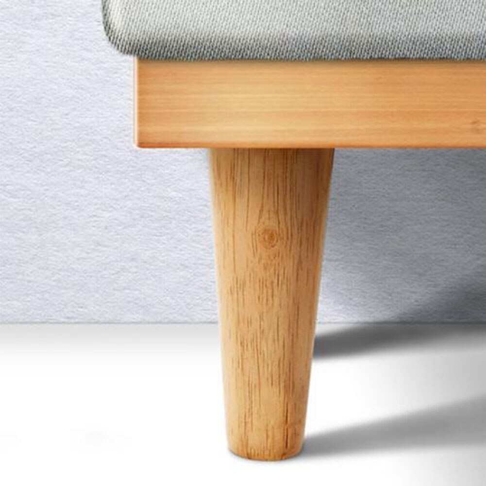 4 stk / lot træ sofa ben fødder skrå lige sofabord møbler niveau fødder med metal plader skab ben flere størrelser