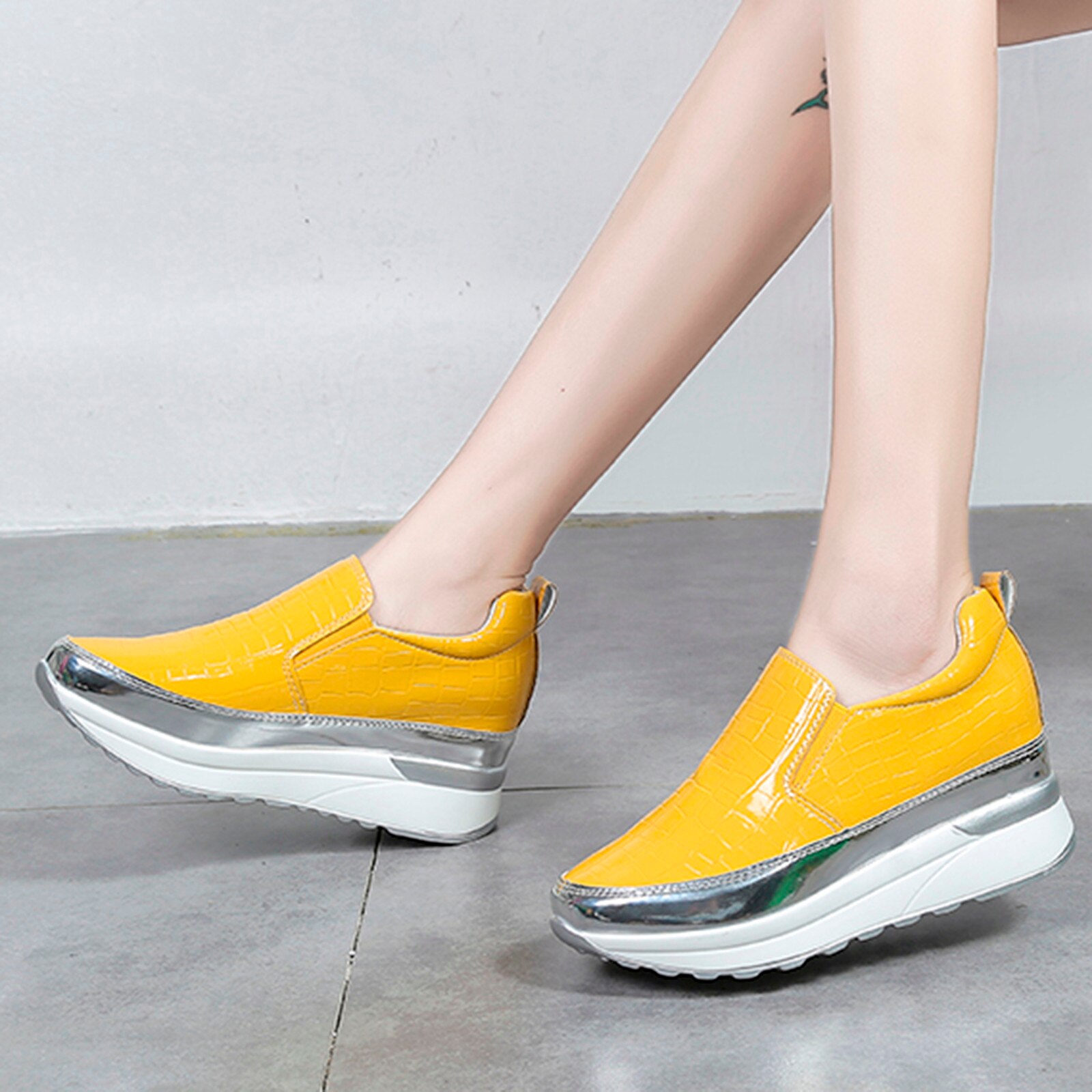 femmes baskets vulcanisé chaussures dames chaussures décontractées respirant Tennis maille chaussures plates grande taille Couple chaussures taille 35-43 #3