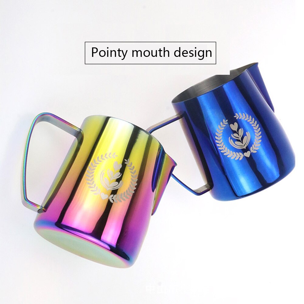 Stainless Steel Cup Coffee Cup Coffee Milk Mug Frothing Milk Latte Jug Coffees Pitcher Mug Craft Latte Frothing Art Jug 600ml