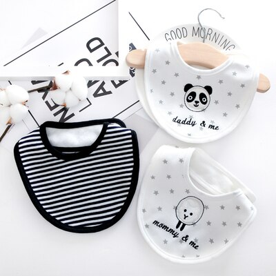 Newborn Cotton baby bibs panda absorbent cloth baby stuff baberos babador bavoir bib slabbetjes bavette baby boy girl Accessory: milk baby bibs