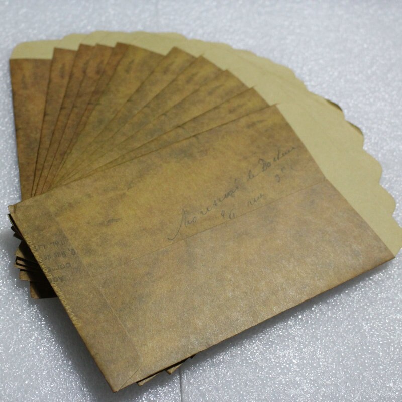 100 STKS 15.5*10.8 cm ansichtkaarten envelop pouch wax papieren enveloppen met oude retro kleur