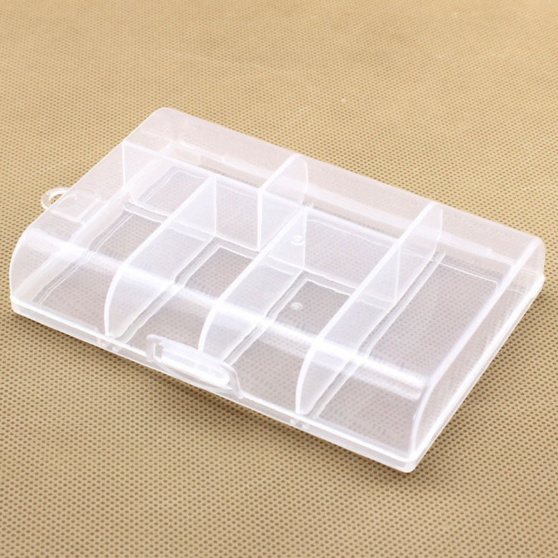 1PC Portable Plastic 6 Compartment Storage Container Boxes Case Box Clear Transparent