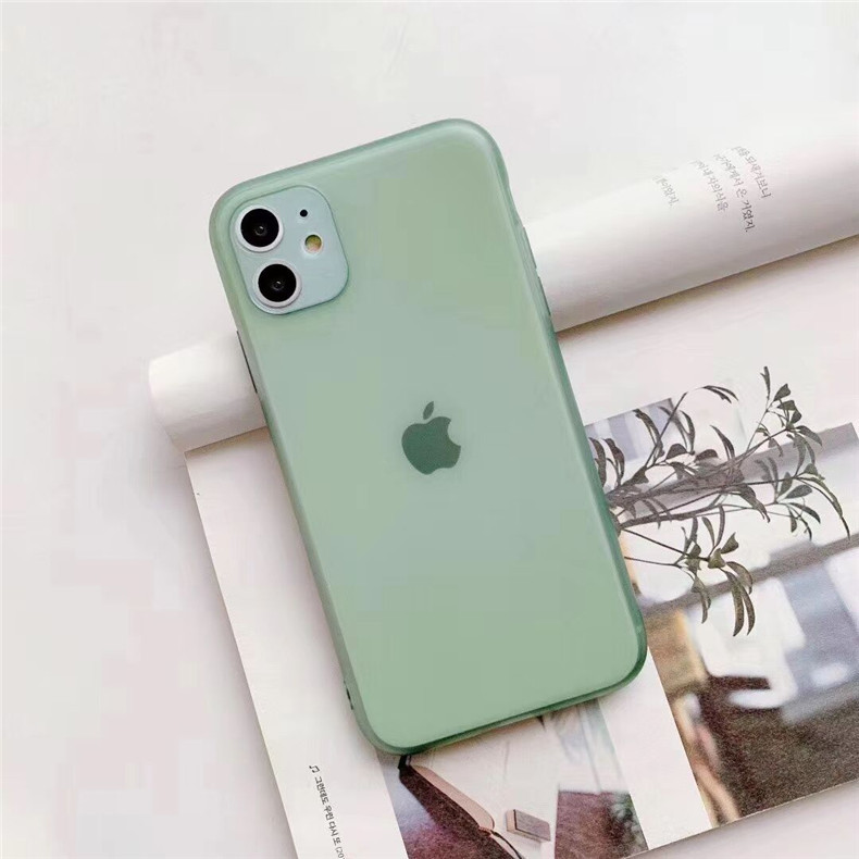 PP Mat iPhone 11 Pro Max Cover - Øje-beskyttelse - Glat Touch: Ægte læder / Grøn
