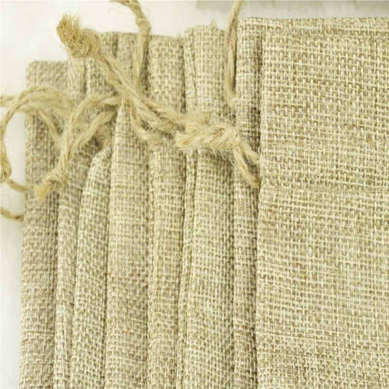 Linnen Jute Koord Zakje Kerst Halloween Bags Doos Pakketten Voor Verpakking Wedding Party Candy Tassen Bags Doos