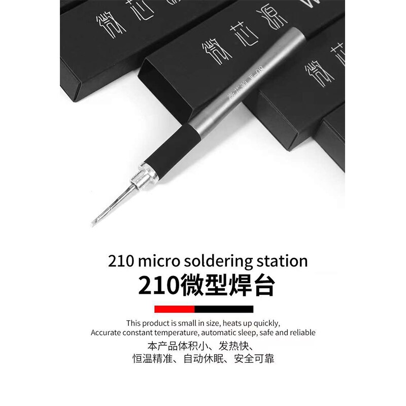 W-08 Mini Soldeerstation Elektrische T210 Precisie Soldeerbout Met Automatische Slaap Voor Printplaat Lassen