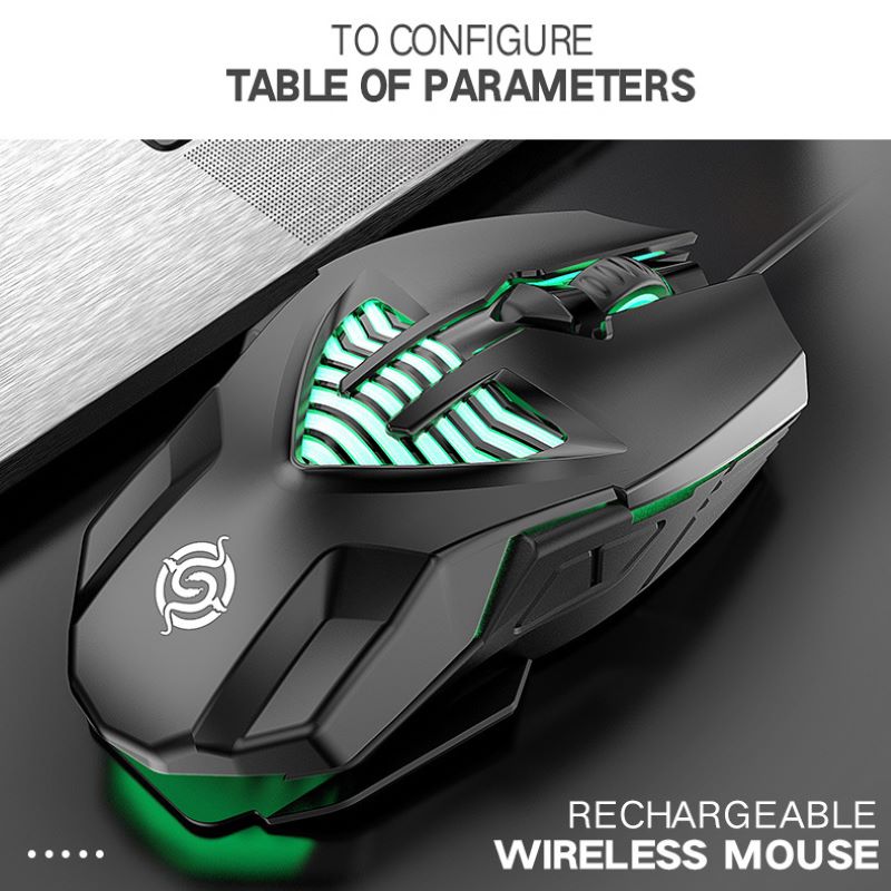 Viper Q1 Competitive Game Mouse 6d Electroplating Metal Water-Cooled Light Effect Macro Programming USB Wired Mouse