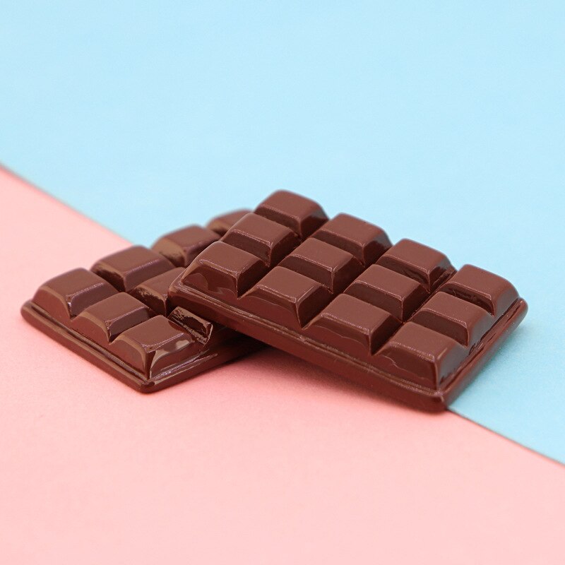 6pcs Cute Mini Simulation Chocolate Dollhouse Miniature Food For Kitchen Decoration