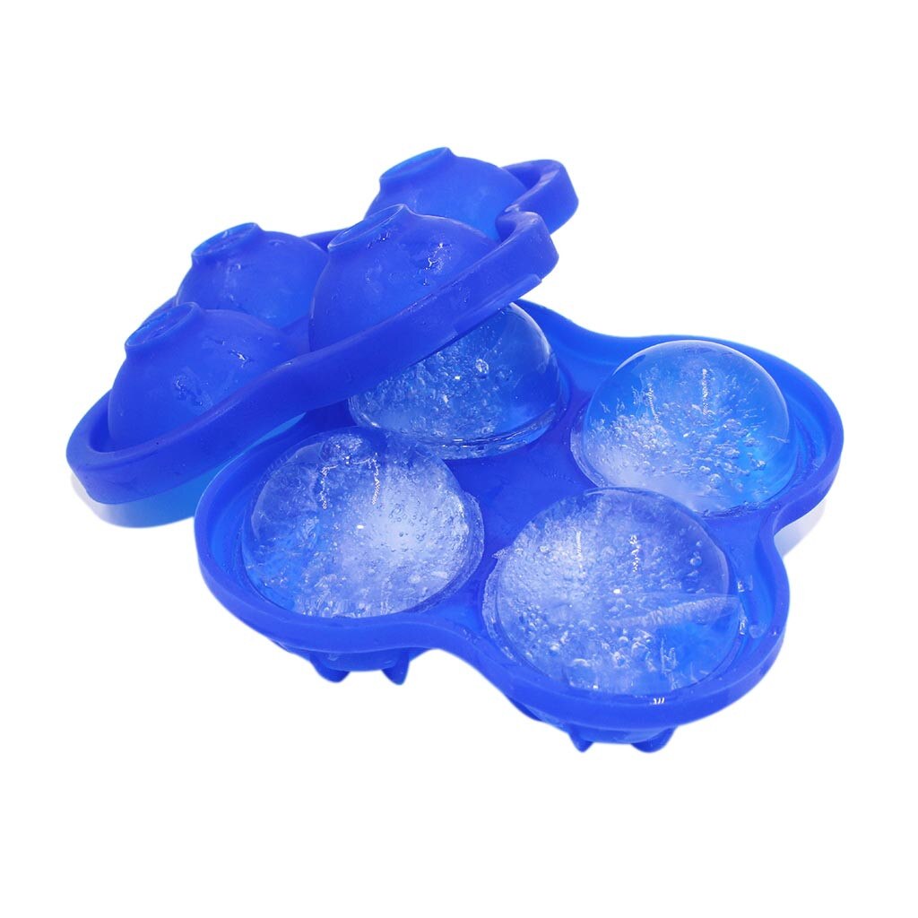 Saingace Silicone boule de glace moule boule de glace moule Silicone quatre trous boule de glace moule Cube plateau fête whisky Cocktail boisson froide bonbons