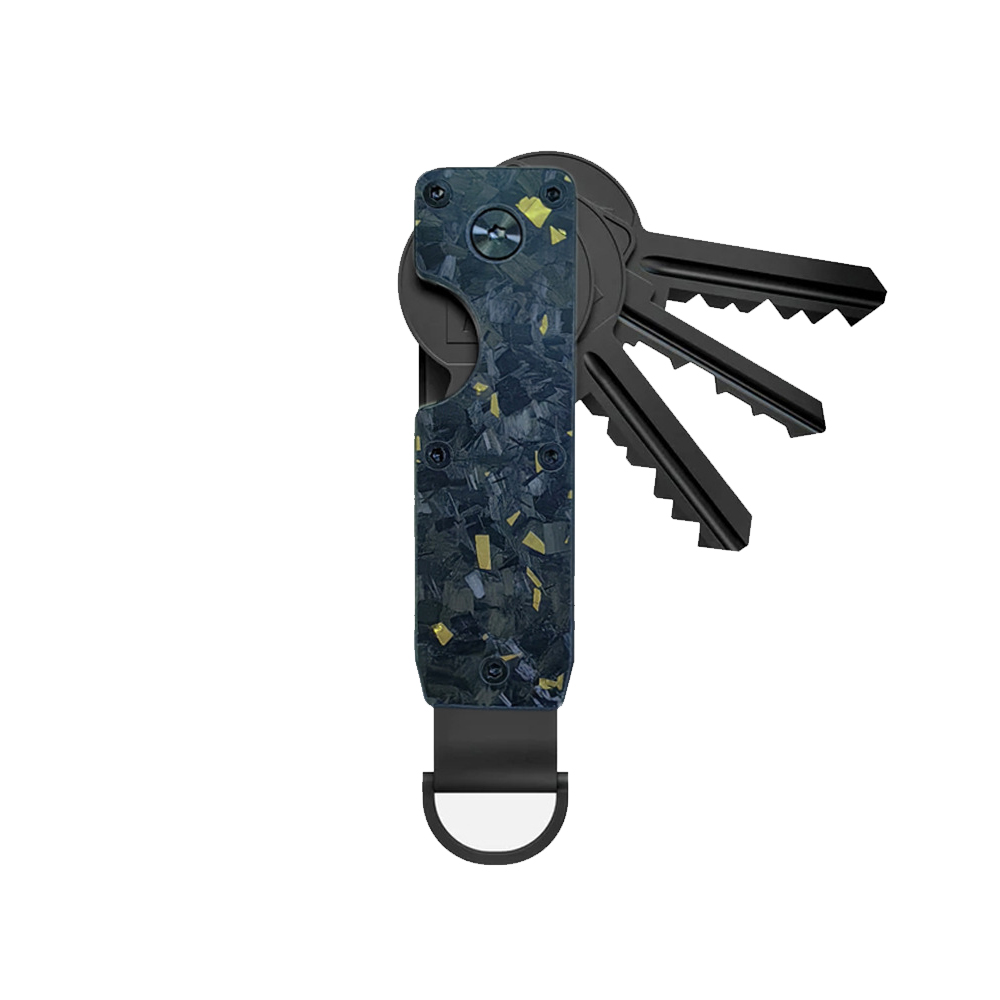 Organisateur de clés support Compact porte-clés en métal porte-clés minimaliste pour porte-clés sécurise 2-6 clés: Or