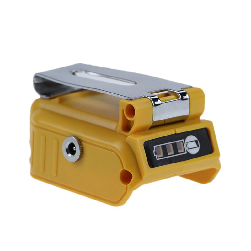 USB Converter Charger for DEWALT with 5A DC Interface 20V Li-Ion Battery Converter with Dual USB and Clip: Default Title