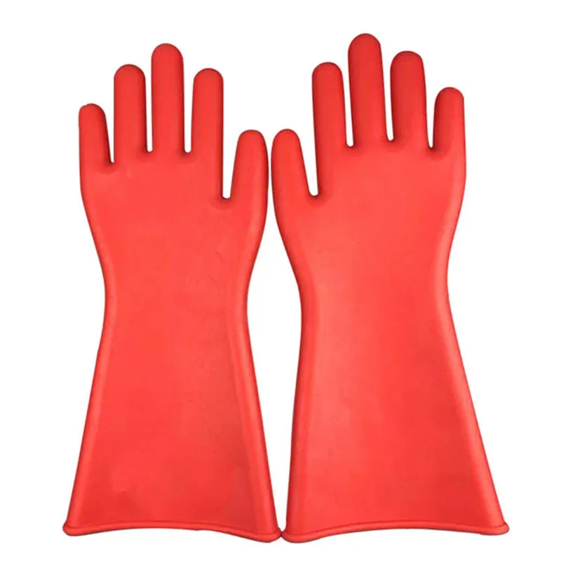 Anti-electricity Protect High Voltage Electrical Insulating Gloves Rubber Electrician Workplace: Default Title