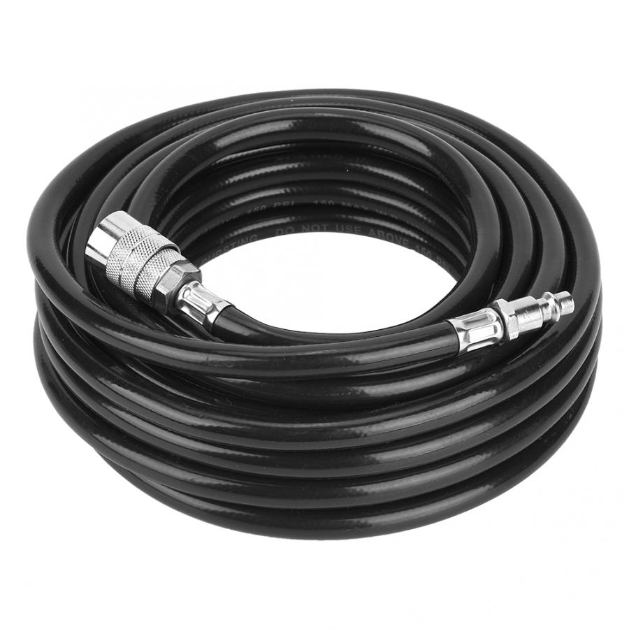 7.5 Meters PVC Pneumatic Air Compressor Hose Accessory Kit with American Quick Connect Air Hose Kit
