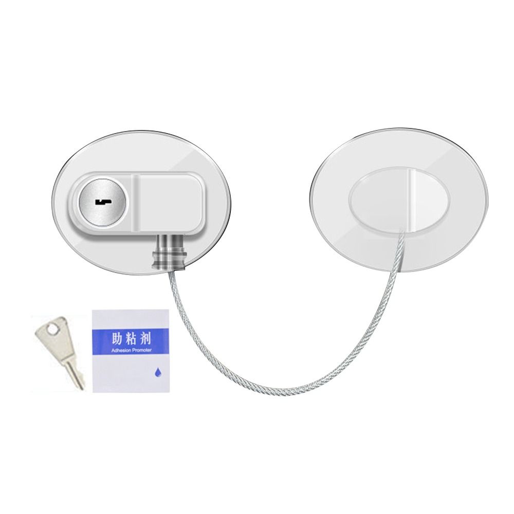 Serrures d'armoire avec clé en métal ou serrure codée, mot de passe numérique, serrure de réfrigérateur, serrure de proximité de Cisco coulissant, accessoire de sécurité pour bébé: Satin Nickel