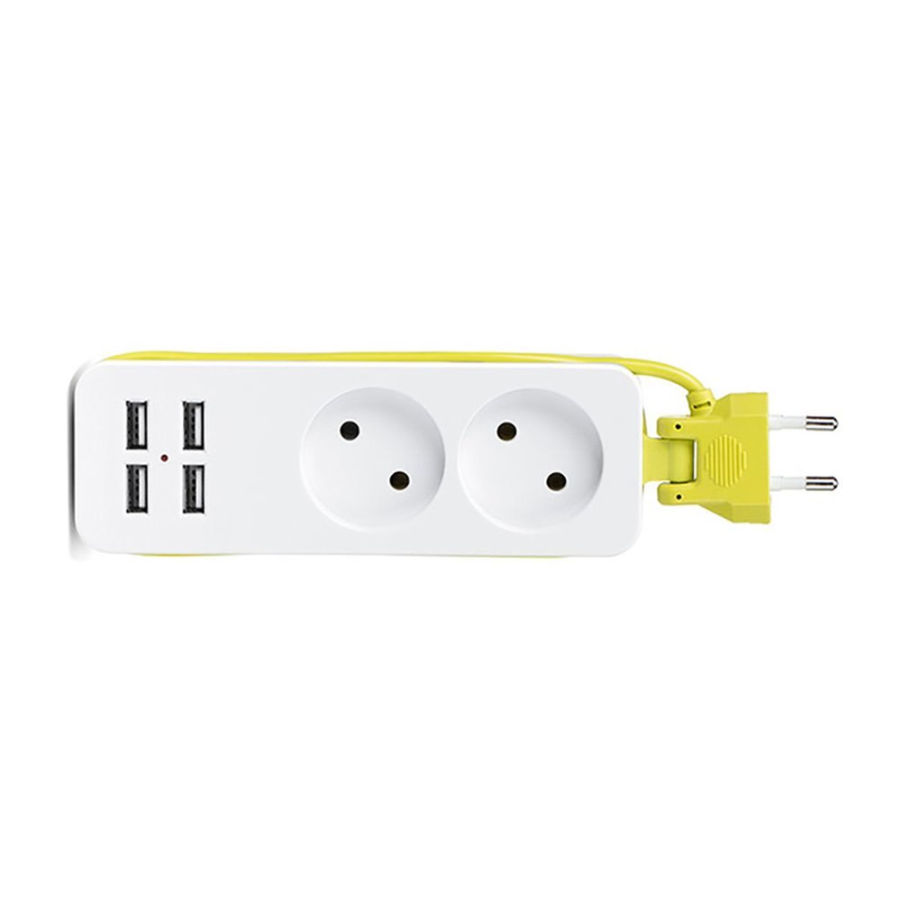 Regleta de viaje de tamaño compacto enchufe de extensión portátil con 4 USB cargador de pared enchufe de escritorio inteligente