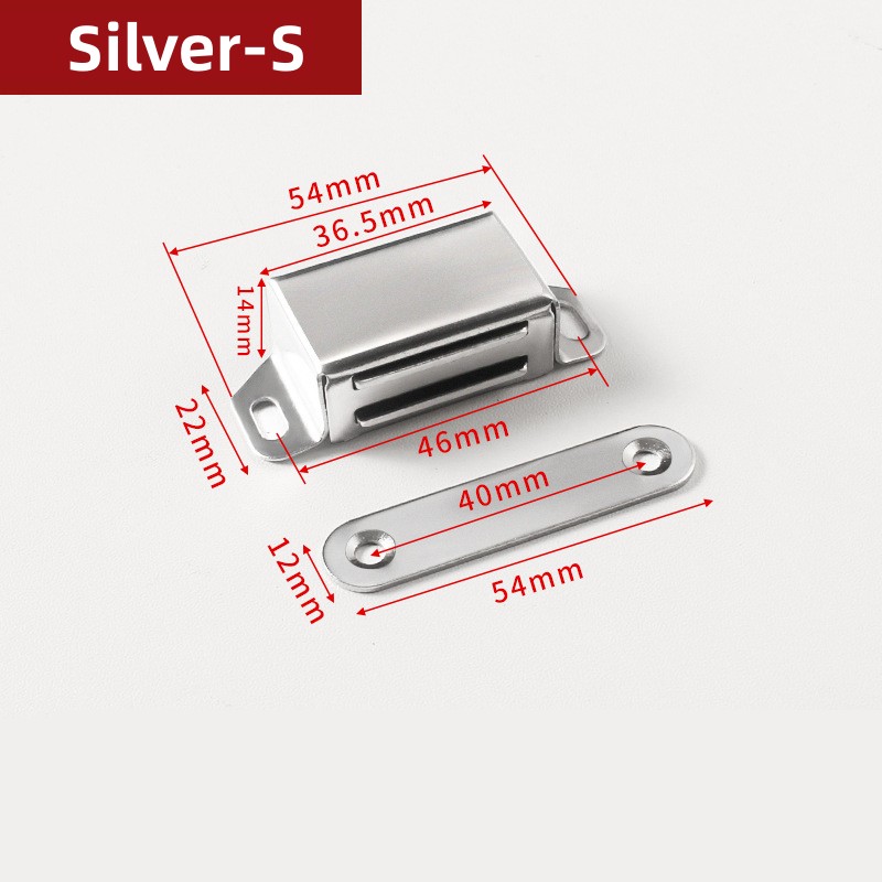 Magnetic Door Catch Strong Heavy Duty Cabinet Catches Cupboard Wardrobe Magnets Door Latch Catch Furniture Stopper Hardware: Black/Gold