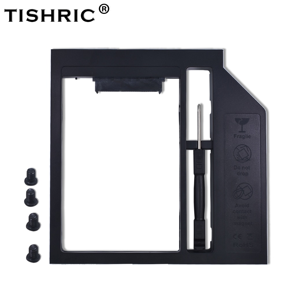 Tishric plastic universele 2nd hdd caddy 12.7mm sata 3.0 optibay voor 2.5 '' 2tb harde schijven ssd behuizing behuizing voor notebook cd-rom