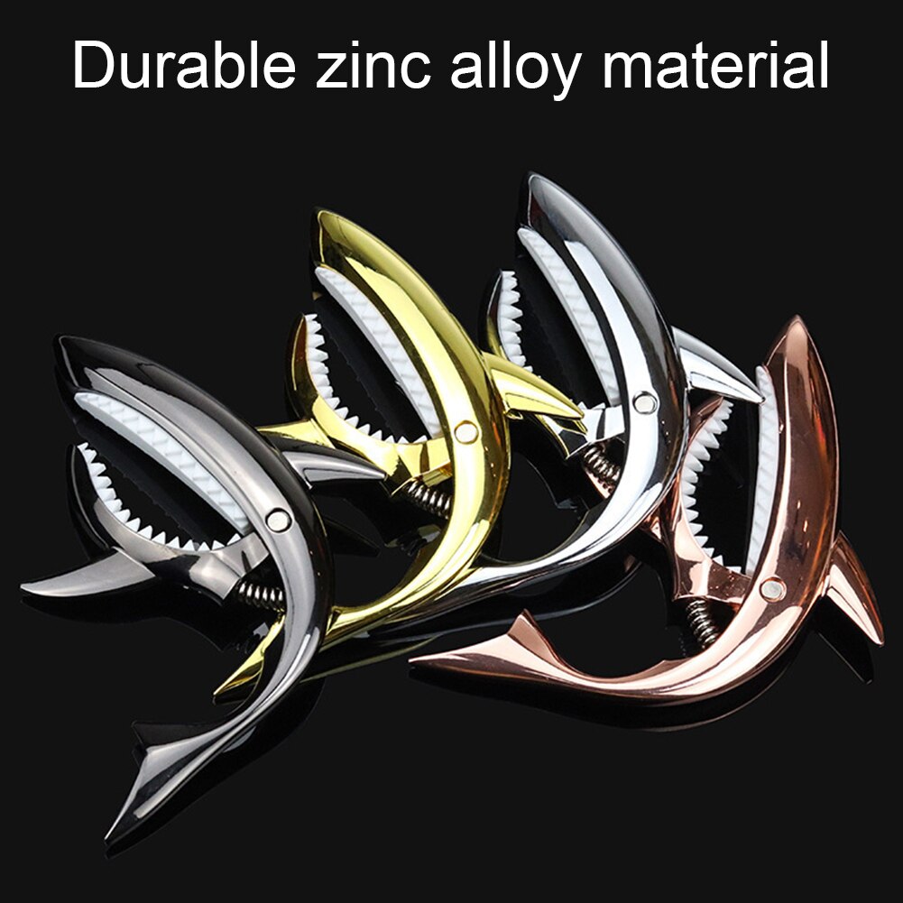 Shark Zinc alloy Metal Guitar Capo Quick Change Clamp Key Acoustic Classic Guitar Capo For Tone Adjusting