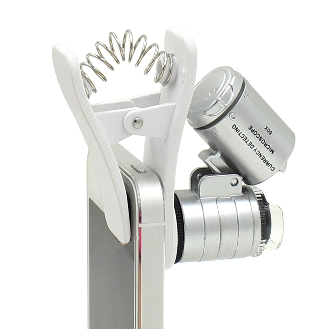 Universal 1Pcs 3LEDs Clip Mobile Phone Microscope Magnifier Micro Lens 60X Optical Zoom Telescope Camera Lens