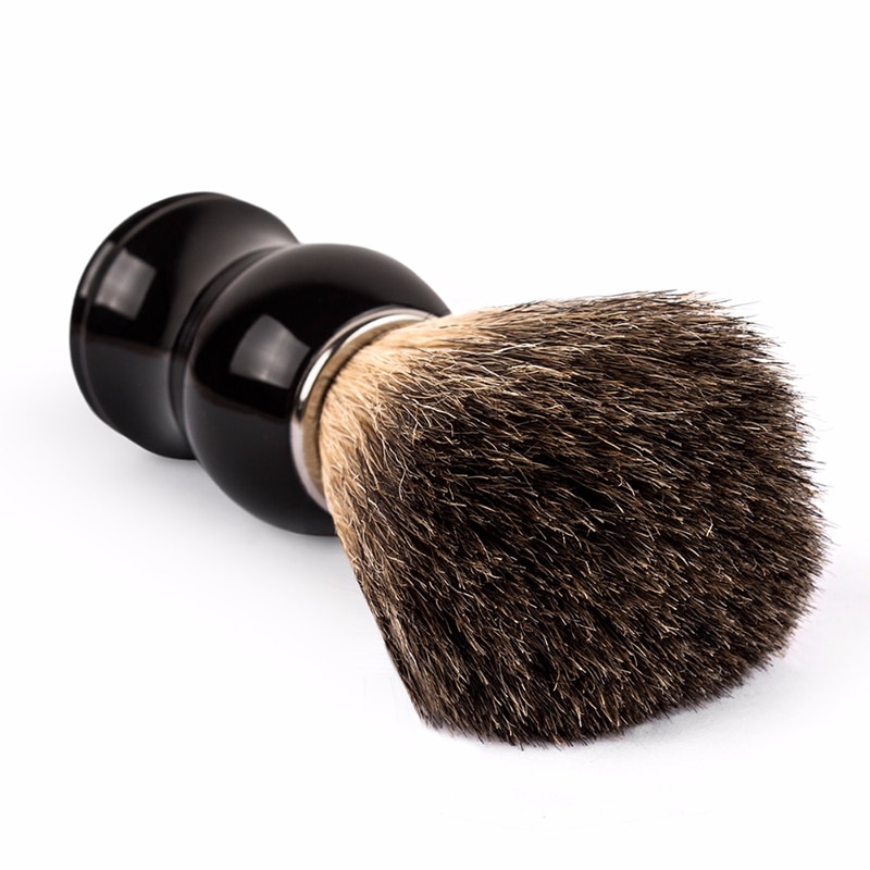 Qshave man pure badger hair barberkost 100%  original til razor edge safety straight classic safety razor 11.5cm x 5.2cm