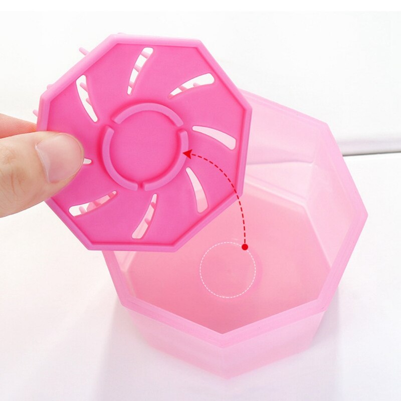 De silicona de base de maquillaje cepillo limpiador y Drye caja de maquillaje cepillo almohadilla limpiadora brocha para limpieza de maquillaje Gel alfombrilla de limpieza de herramientas de mano