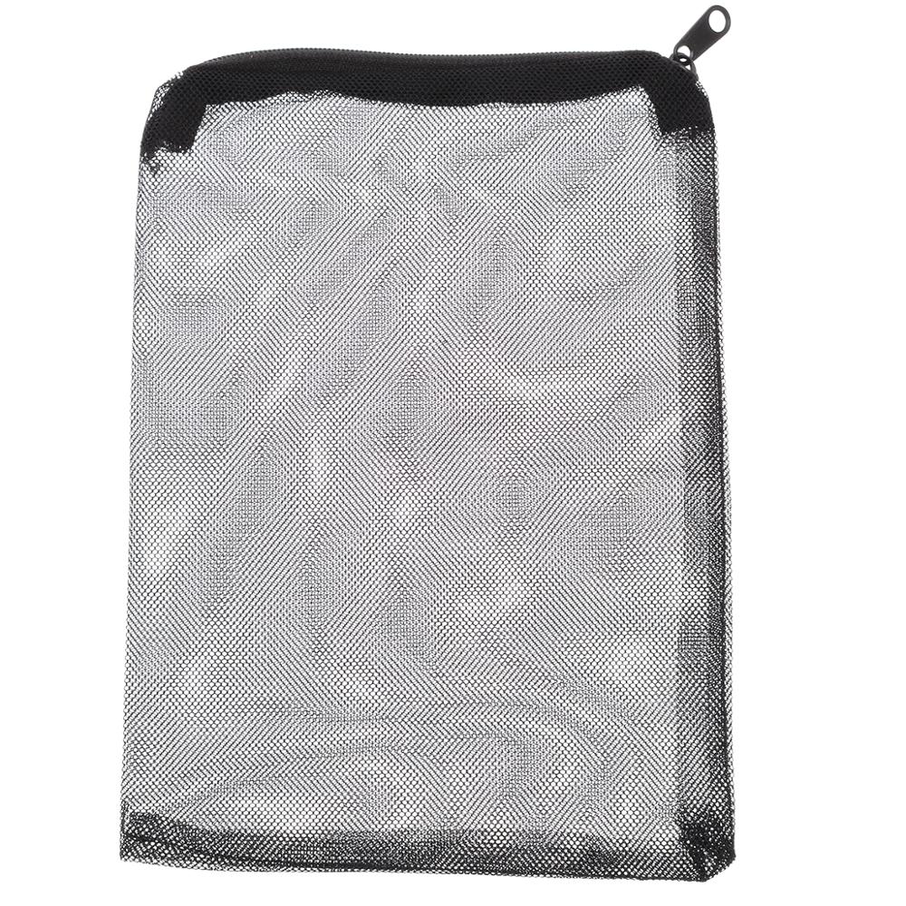 Akvariefilterpose nylonmedie meshposer genanvendelig med plast lynlås til akvarium biokugler pelleteret kulstof