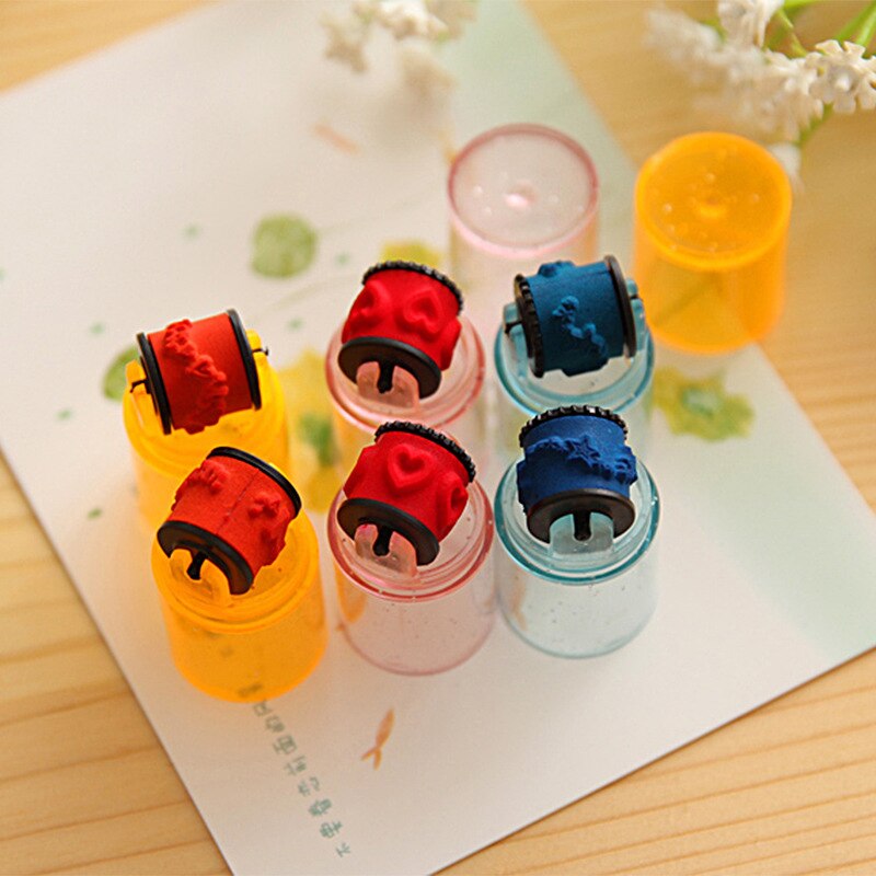 3Pcs/set sets of combined pen-shaped stamps DIY Stamp for Scrapbooking Combination Pens Inkpad Stamp Cycle Roller Stamp
