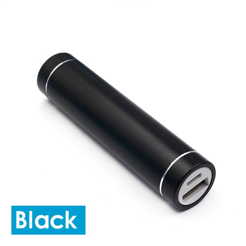 Draagbare Power Bank Doos 18650 Li-Ion Batterij Oplader Blank Shell Voor Mobiele Telefoon Tablet Elektronica Externe Usb Power Bank Case: Black