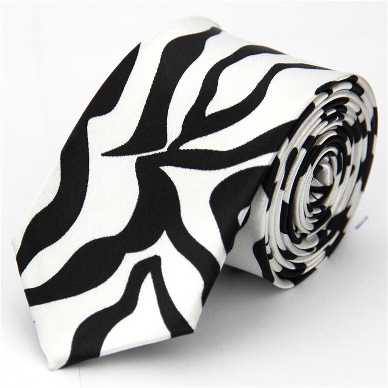 Heren bruiloft stropdas accessoires smalle stropdassen voor mannen bedrukt patroon casual slanke stropdas schedel kleur zwart wit rood blauw 5cm breed