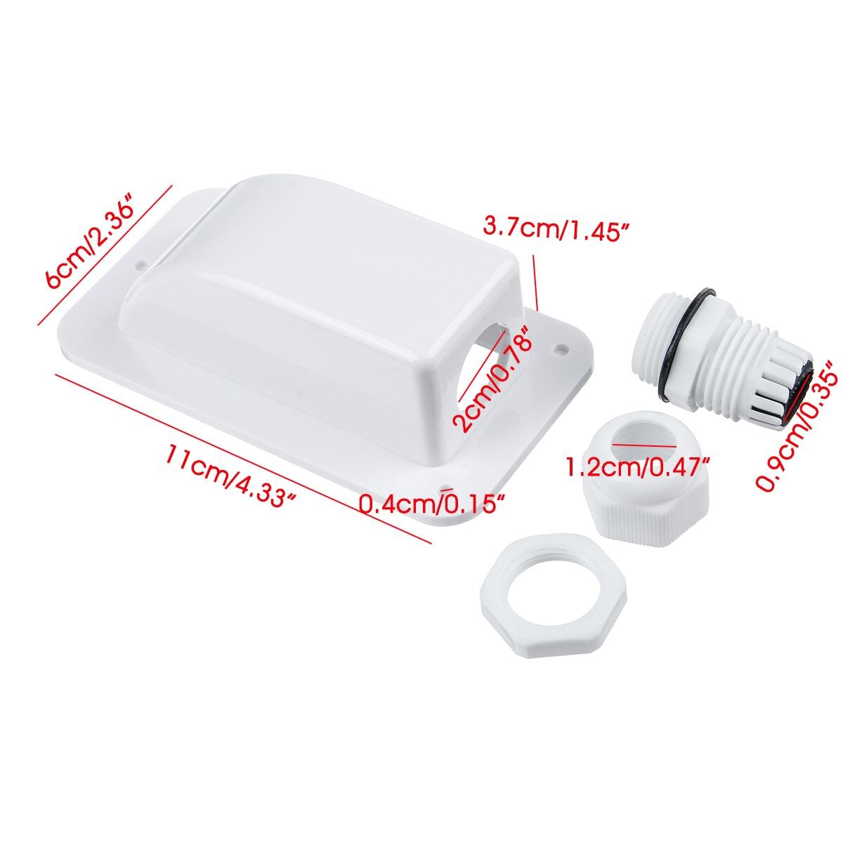 Waterproof UV-resistant Wire Cable Entry Gland Connector Box Single Hole For RV Motorhome Boats Electrical Connectors