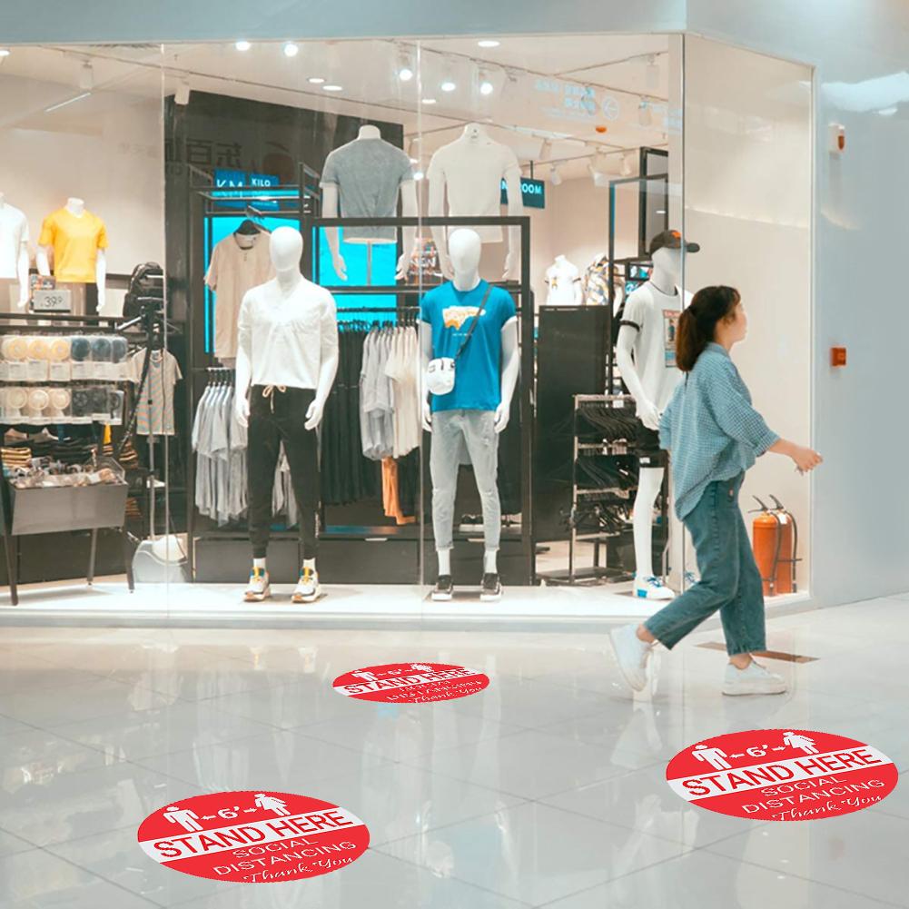 Keep Social Distance Floor Stickers Social Distance Wait Here Stand Here Keep 6ft In Between Distance Marker Floor Decal In Line