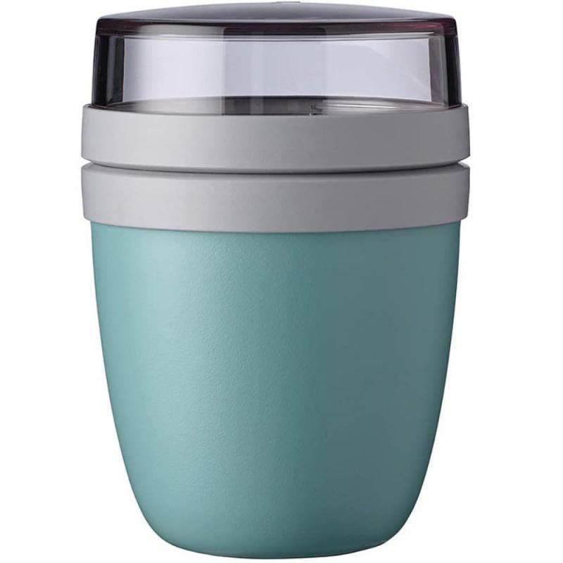 Fiambrera portátil creativa de viaje, Bol para conservar la comida, fiambrera, Yogurt, tuerca, postre, taza de preservación, vajilla,: 1PC Blue
