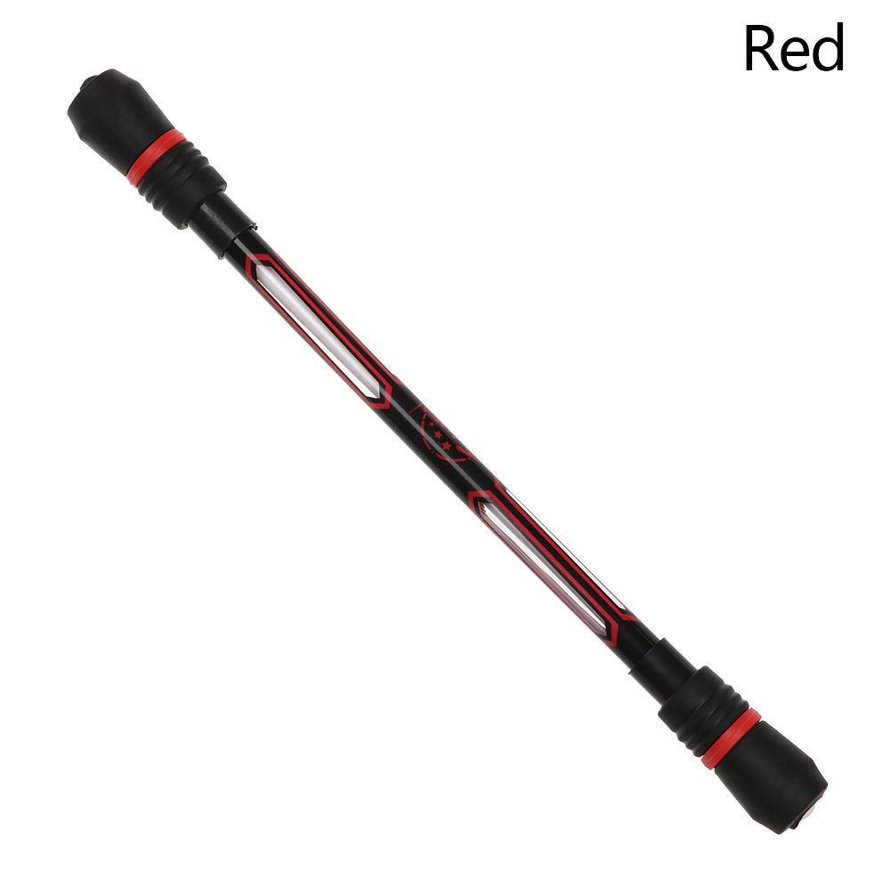 1PC Rotating Gaming Pen Anti-Skid Rolling Spinning Pen Intelligence Toy Pressure Relief Stationery Office School Writing Supply: A-red